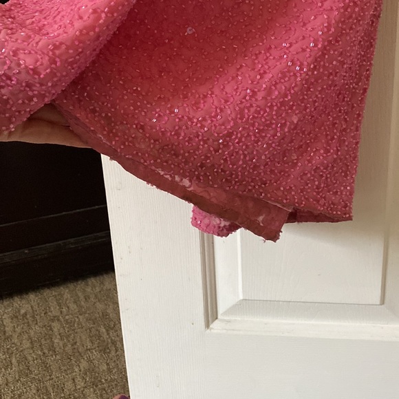 Double Spaghetti Strapped Beaded Gown - Picture 7 of 7